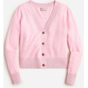 NWOT J Crew Cashmere cropped V-neck cardigan sweater, $268 Small C1